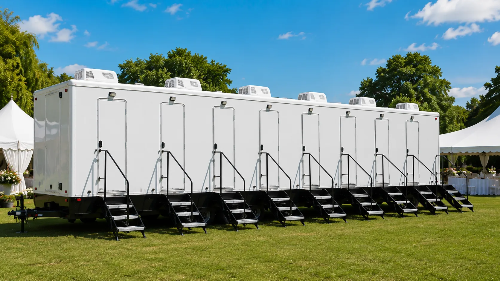 8 Stall Restroom Trailer in Lenexa, KS
